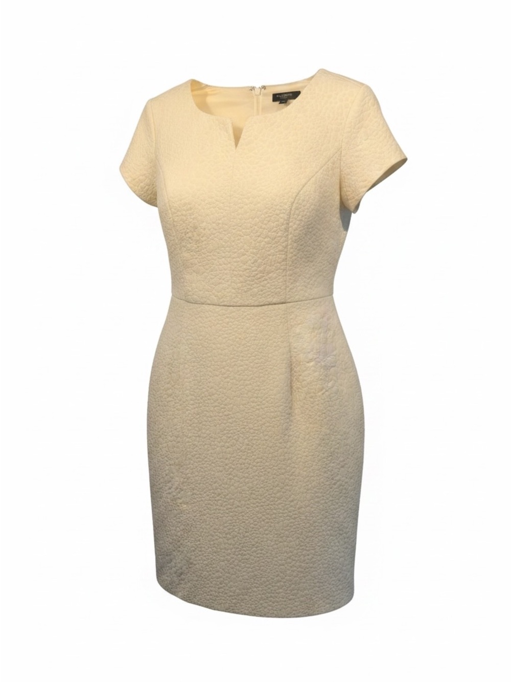 Talbots Ivory Notch-Neck Sheath Dress - Timeless Elegance